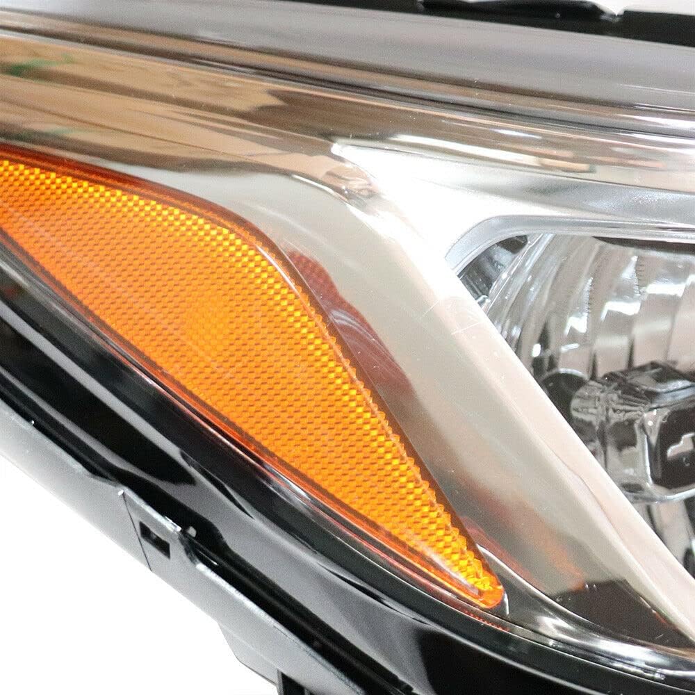 Fetcoi Faros delanteros halógenos, faros delanteros derecho derecho del pasajero, compatible con Chevy Cruze 2016 2017 2018 2019