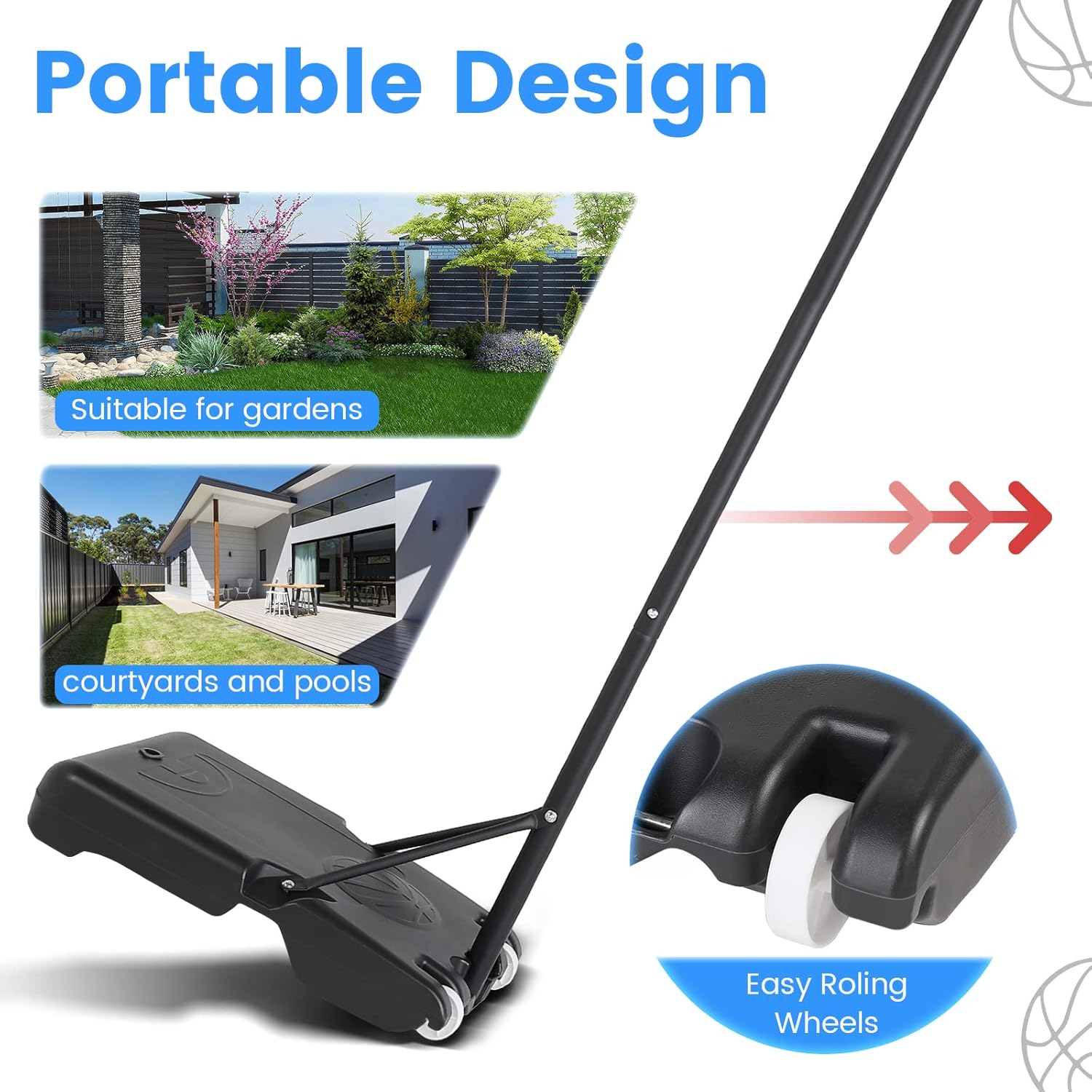 Basketball Hoop Outdoor Kids Basketball Goal,Height Adjustable&Protable Basketballl Count for Outdoor Sport