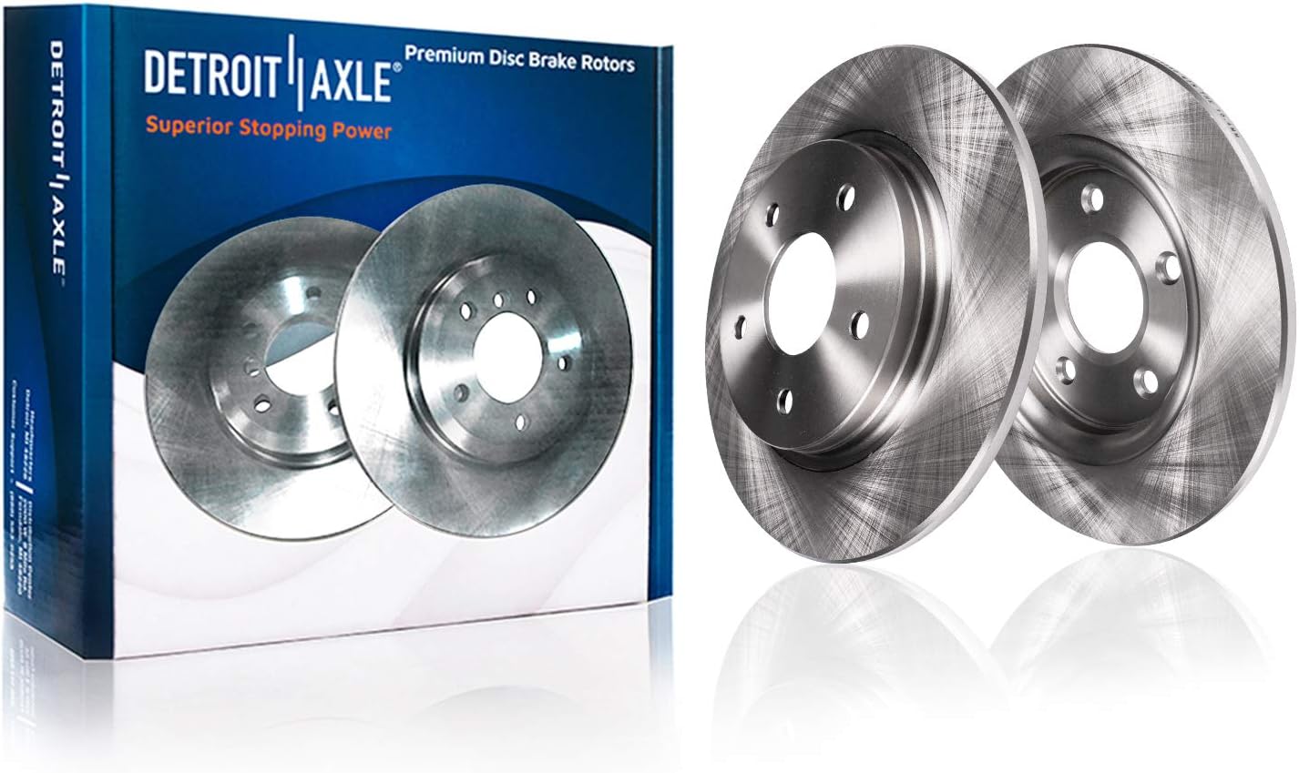 Detroit Axle – Rotores de freno traseros de 2 piezas para Chrysler 200 Sebring Dodge Avenger Caliber Jeep Patriot Compass Mitsubishi Lancer, 2