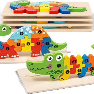 Rompecabezas de madera para niños pequeños, rompecabezas de animales preescolares, juguetes Montessori para niños de 1, 2, 3 años, juguetes Rompecabezas de madera para niños pequeños, rompecabezas de animales preescolares, juguetes Montessori para niños de 1, 2, 3 años, juguetes