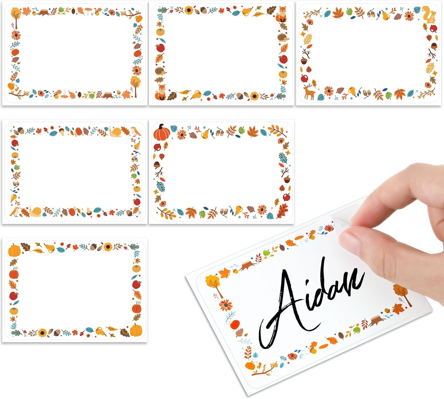 240 etiquetas adhesivas con nombre de Acción de Gracias para niños, para otoño, para el aula, etiquetas de nombre de fiesta, etiquetas de nombre