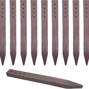 One Stop Outdoor Paquete de 20 estacas resistentes, color marrón para bordes de césped y jardín, fácil de instalar para terraza y tablero doblador One Stop Outdoor Paquete de 20 estacas resistentes, color marrón para bordes de césped y jardín, fácil de instalar para terraza y tablero doblador