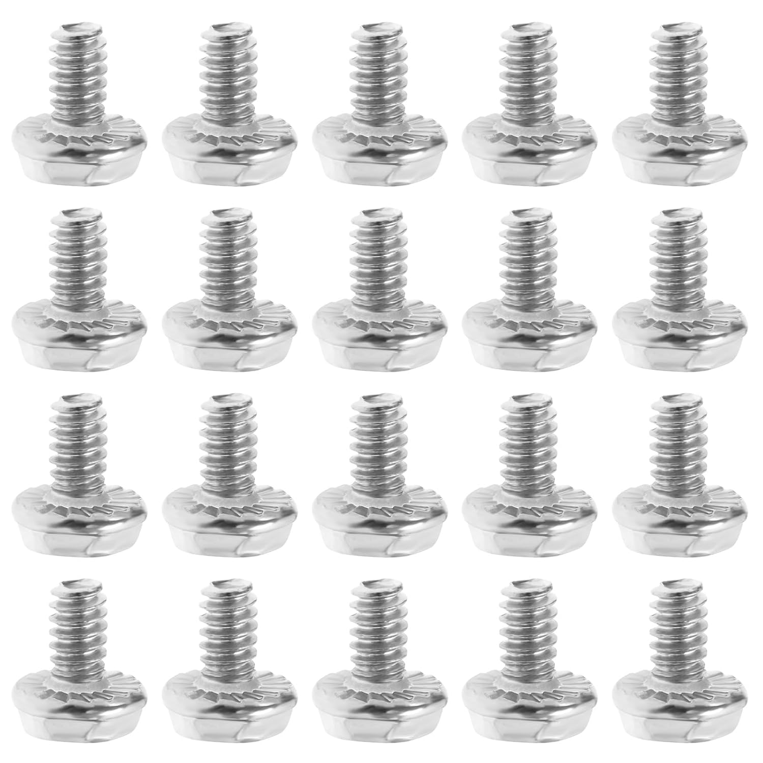 100 tornillos hexagonales dentados 632 tornillos de montaje para placa base 632 disco duro PC caja tornillos acero plateado accesorios para