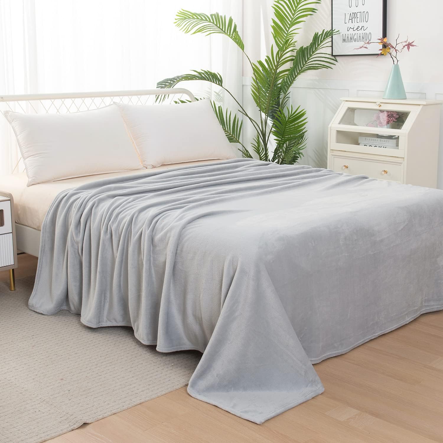 Elegant Comfort Manta de lujo aterciopelada, ligera para todas las estaciones, ultra afelpada, suave, acogedora y mullida para sofá, cama, viajes,