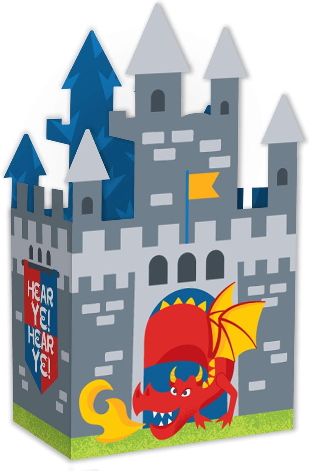 Big Dot of Happiness Calling All Knights and Dragons – Cajas de regalo medievales para fiestas o cumpleaños, cajas de castillo, juego de 12