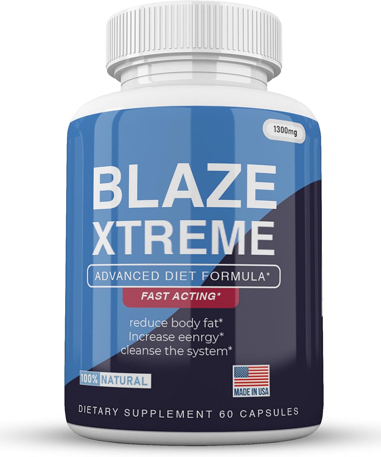 (oficial) Blaze Xtreme Keto, fórmula avanzada fuerte de 1300 mg, fabricado en los Estados Unidos, (1 botella), suministro para 30 días
