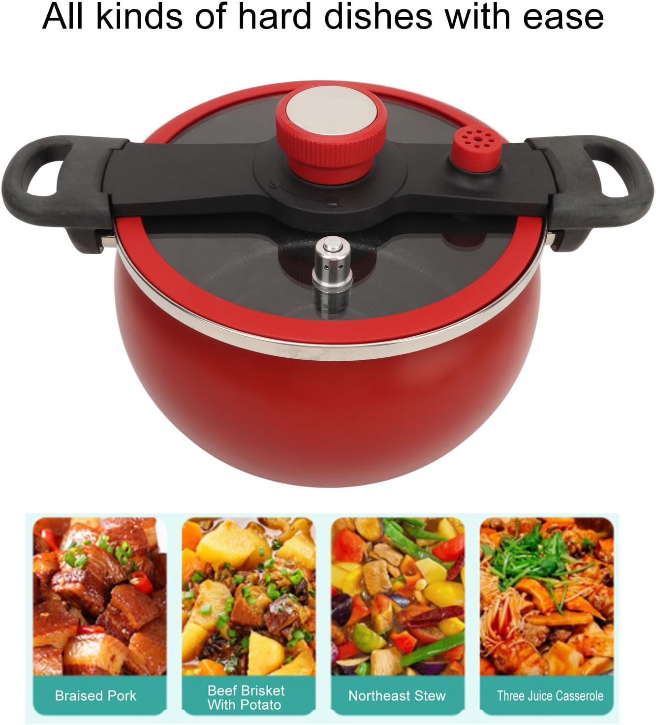 Olla de sopa antiadherente multifuncional de 7 L, olla a presión para microondas, olla saludable para estufa de gas, herramienta de cocina universal