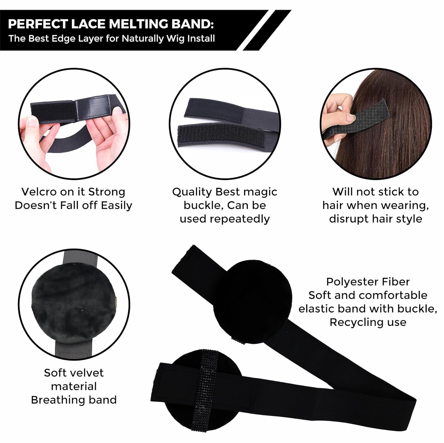 Amazin Sides Lápiz de pegamento para peluca, pegamento portátil de silicona súper sujeta, pegamento adhesivo invisible de alto punto de fusión para