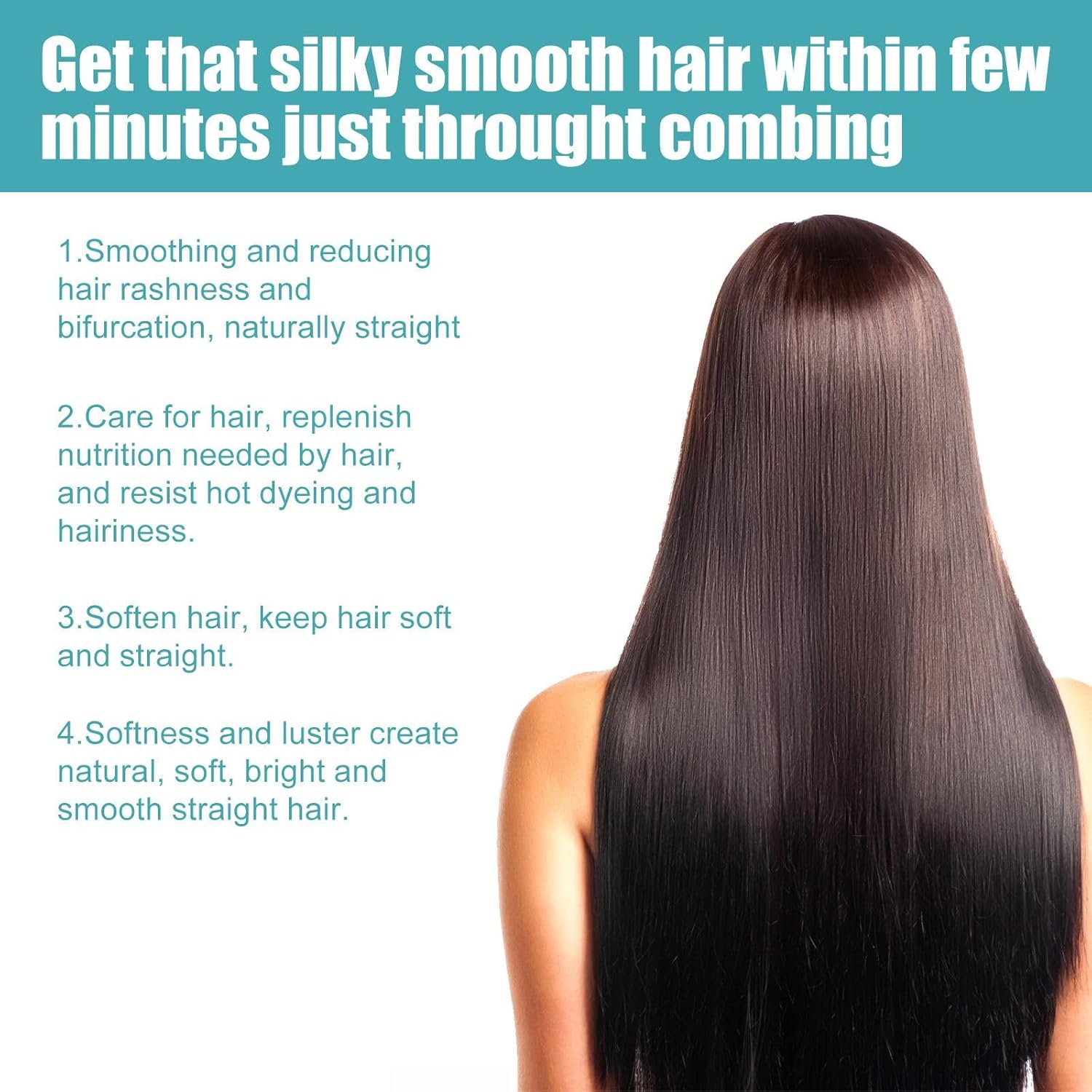 Crema alisadora de cabello con proteínas, 2 unidades, seda y brillo, crema alisadora de cabello rizado para todo tipo de cabello, crema alisadora de