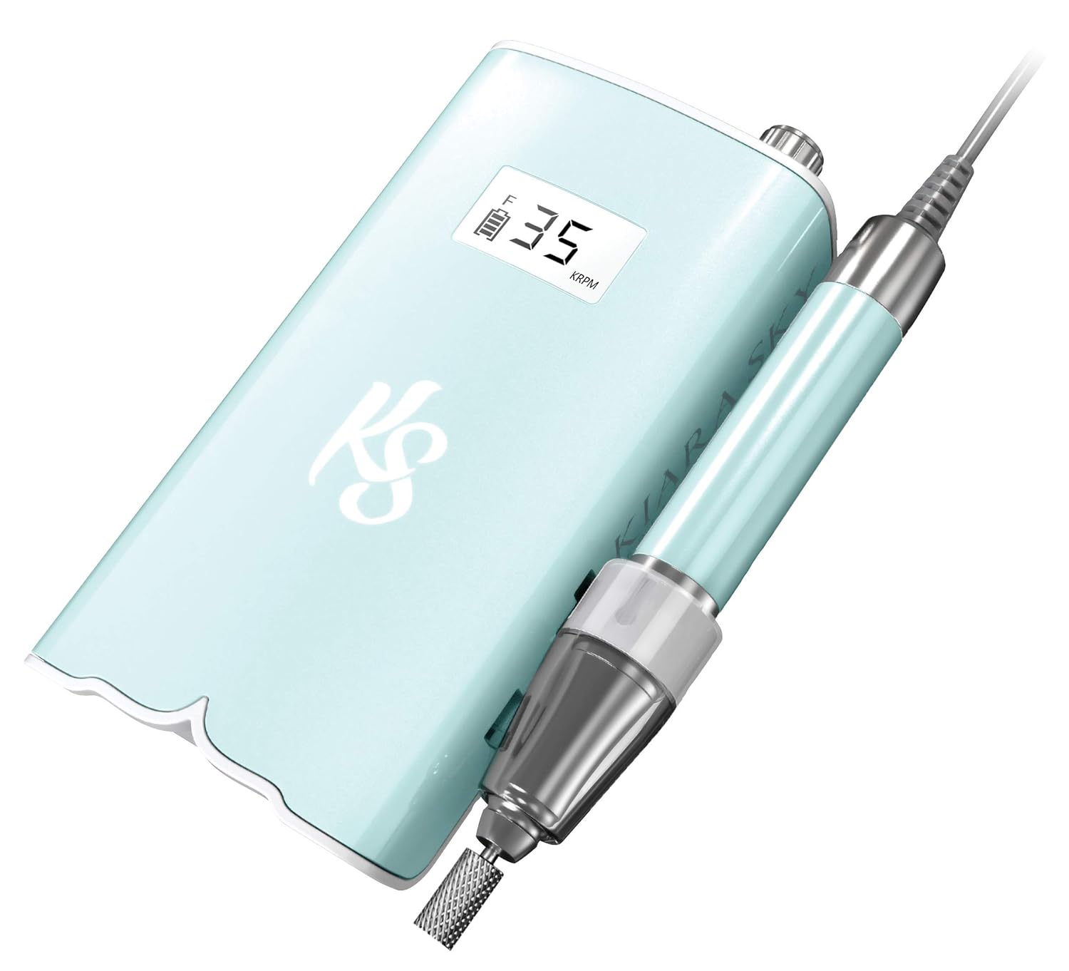 Kiara Sky Beyond Pro – Taladro de uñas portátil profesional recargable (azul claro)