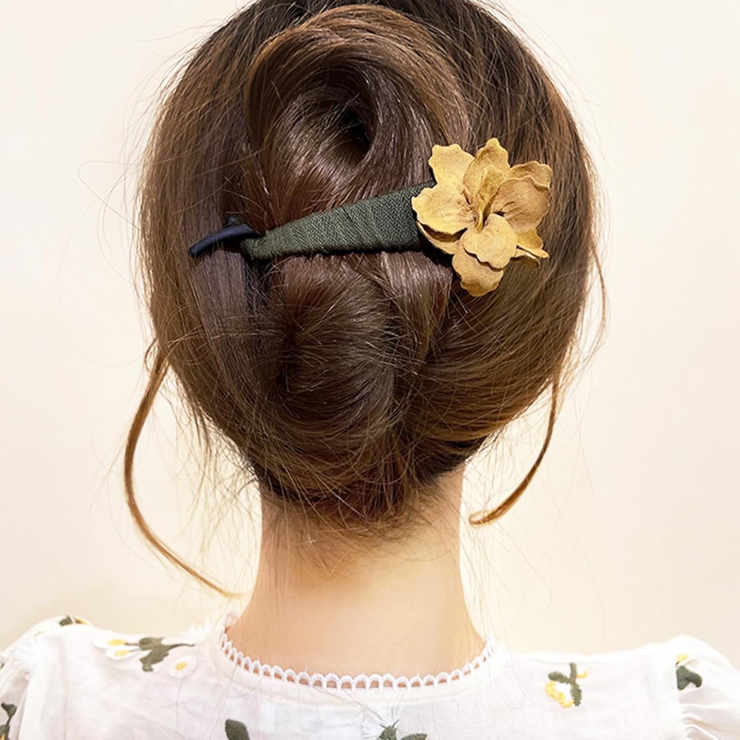 4 pasadores de horquilla de flores, pinzas para el cabello retorcidas con perlas retro para mujeres y niñas, pasadores de pelo antideslizantes,