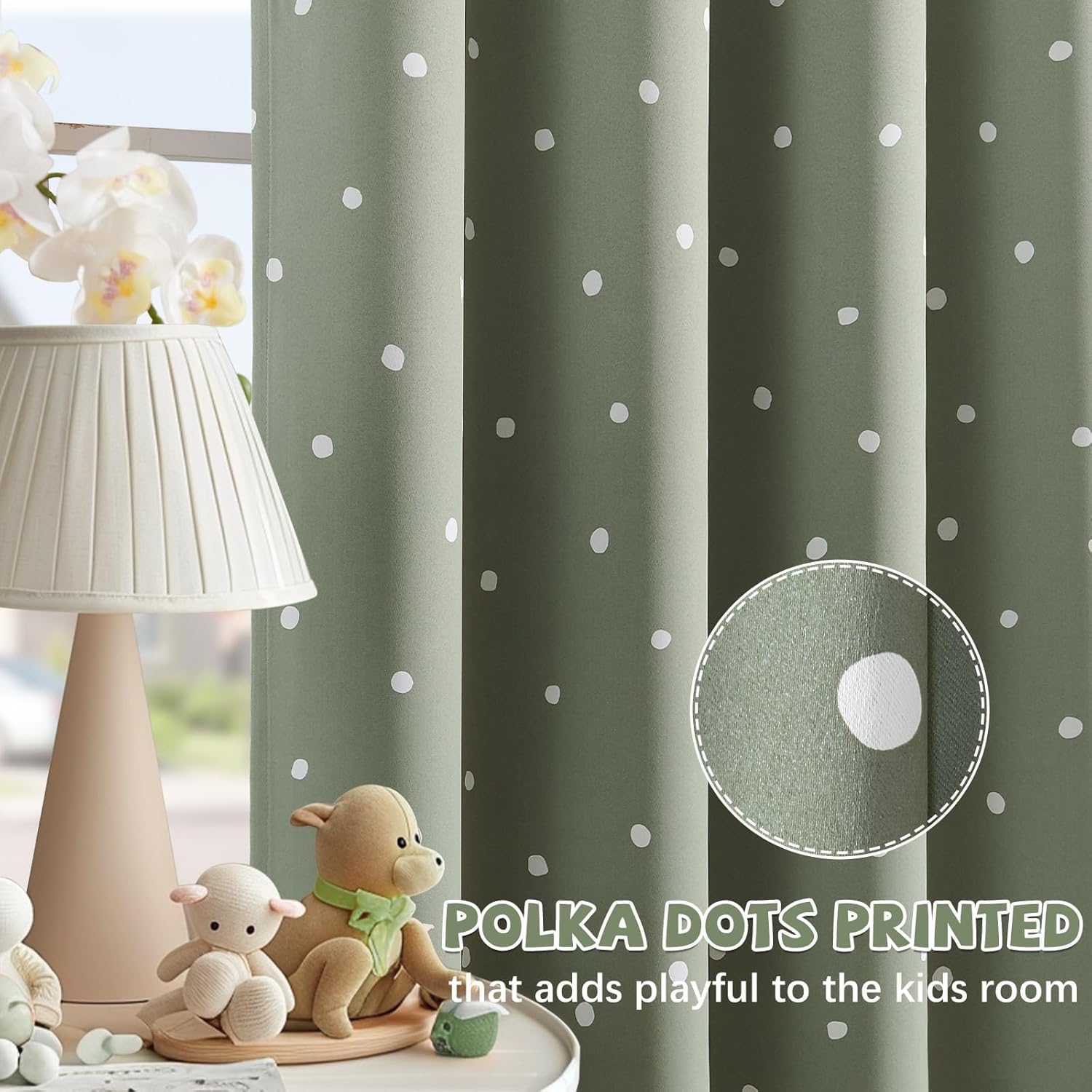 jinchan Cortinas opacas para dormitorio de niños, con aislamiento térmico para oscurecer la habitación, con ojales en la parte superior, para sala
