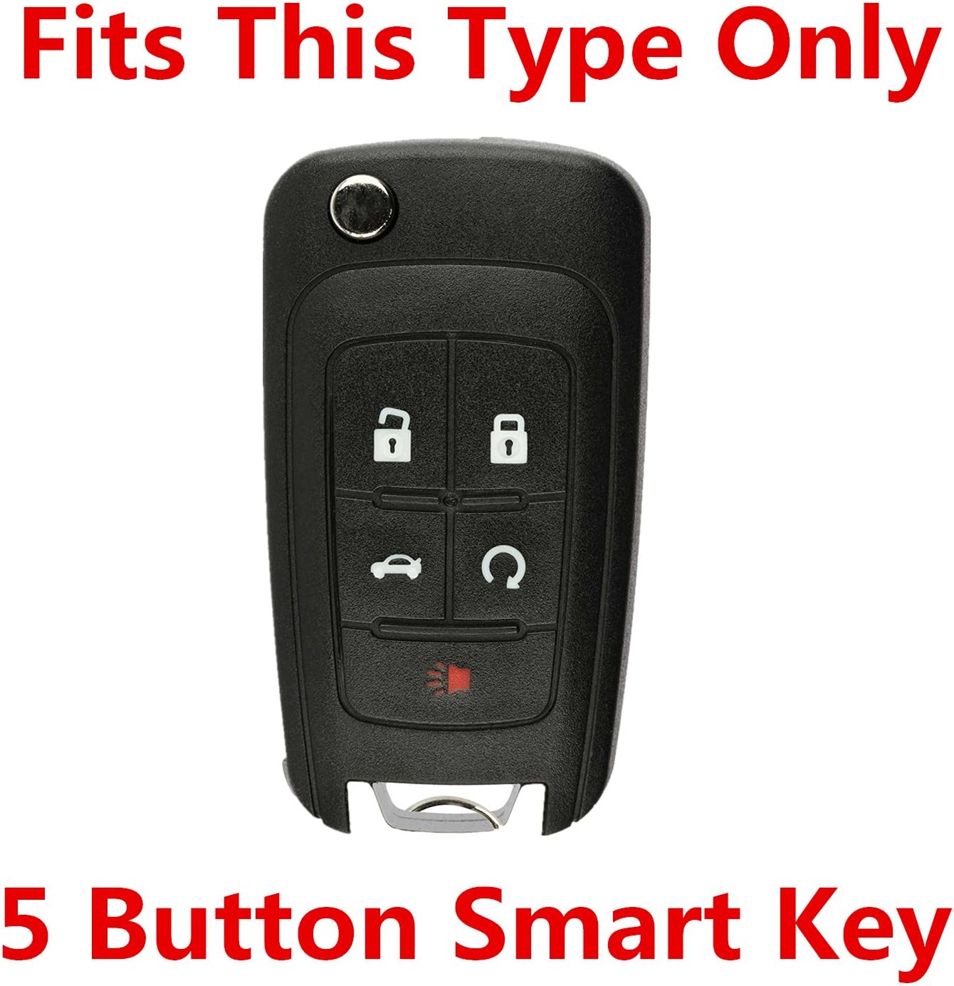 Funda de silicona para llavero de Chevy protector de control remoto sin llave de repuesto para Chevrolet Equinox Cruze Camaro Malibu Impala Sonic