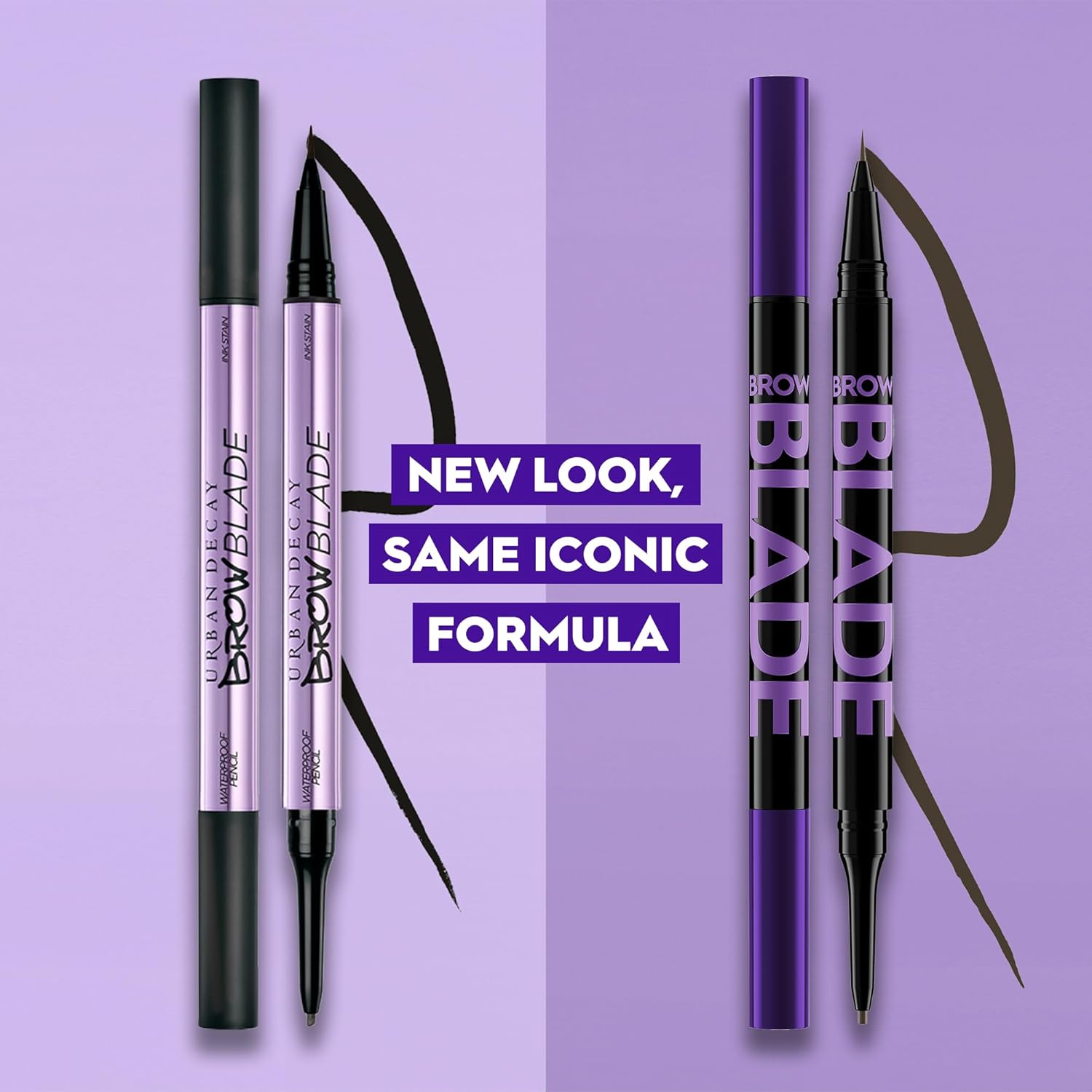Urban Decay Brow Blade 2 en 1 Microblading – Lápiz para cejas + lápiz impermeable – A prueba de manchas, resistente a la transferencia – Punta fina
