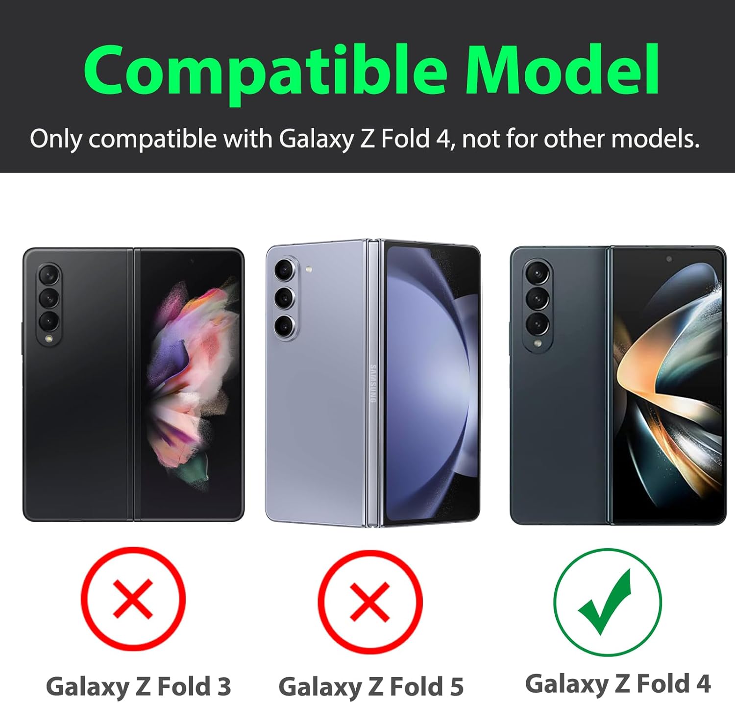Miimall Funda compatible con Samsung Galaxy Z Fold 4 con S Pen, protector de pantalla frontal integrado + soporte + soporte para bolígrafo, funda de