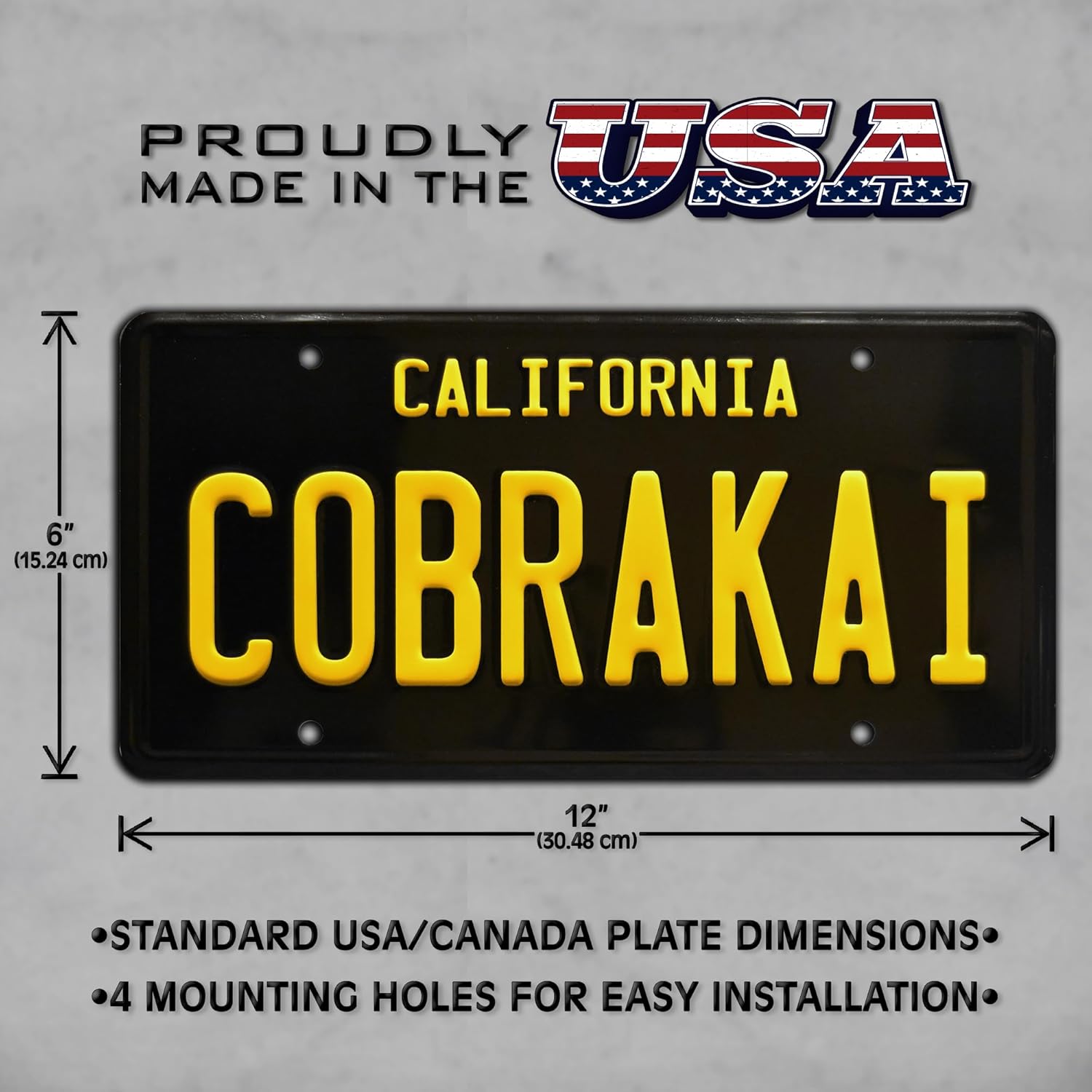 Celebrity Machines CobraKai + LARUSSO Auto Group  Matrículas metálicas