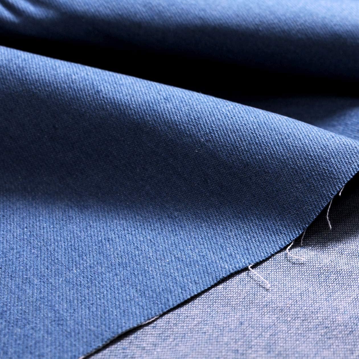 Tela de mezclilla duradera de algodón de 8.5 oz de 67 pulgadas de ancho (azul claro 1 yarda)