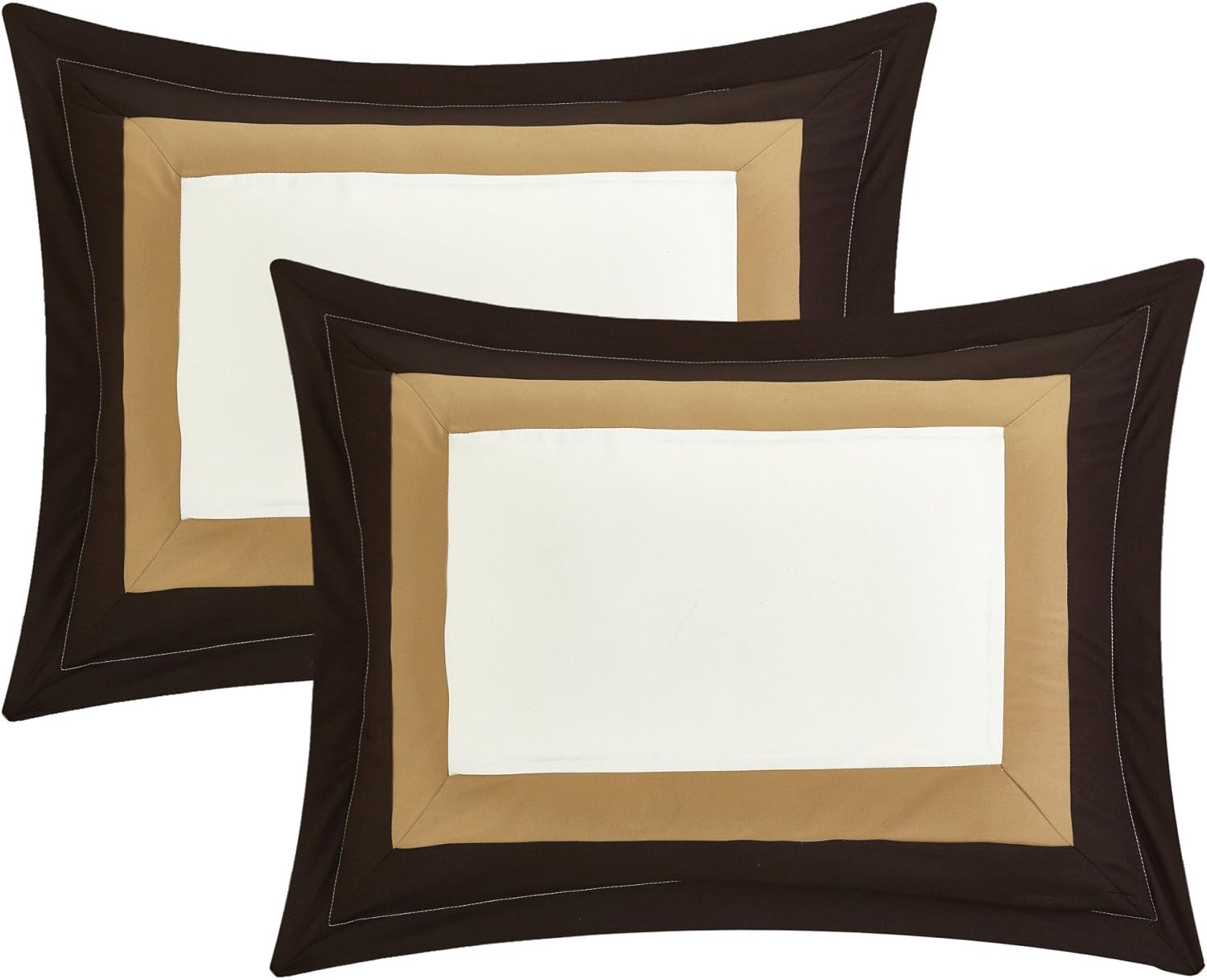 Chic Home Jake – Juego de edredón de 10 piezas reversible, colección de hotel, bloques de color, patrón geométrico, ropa de cama en una bolsa,