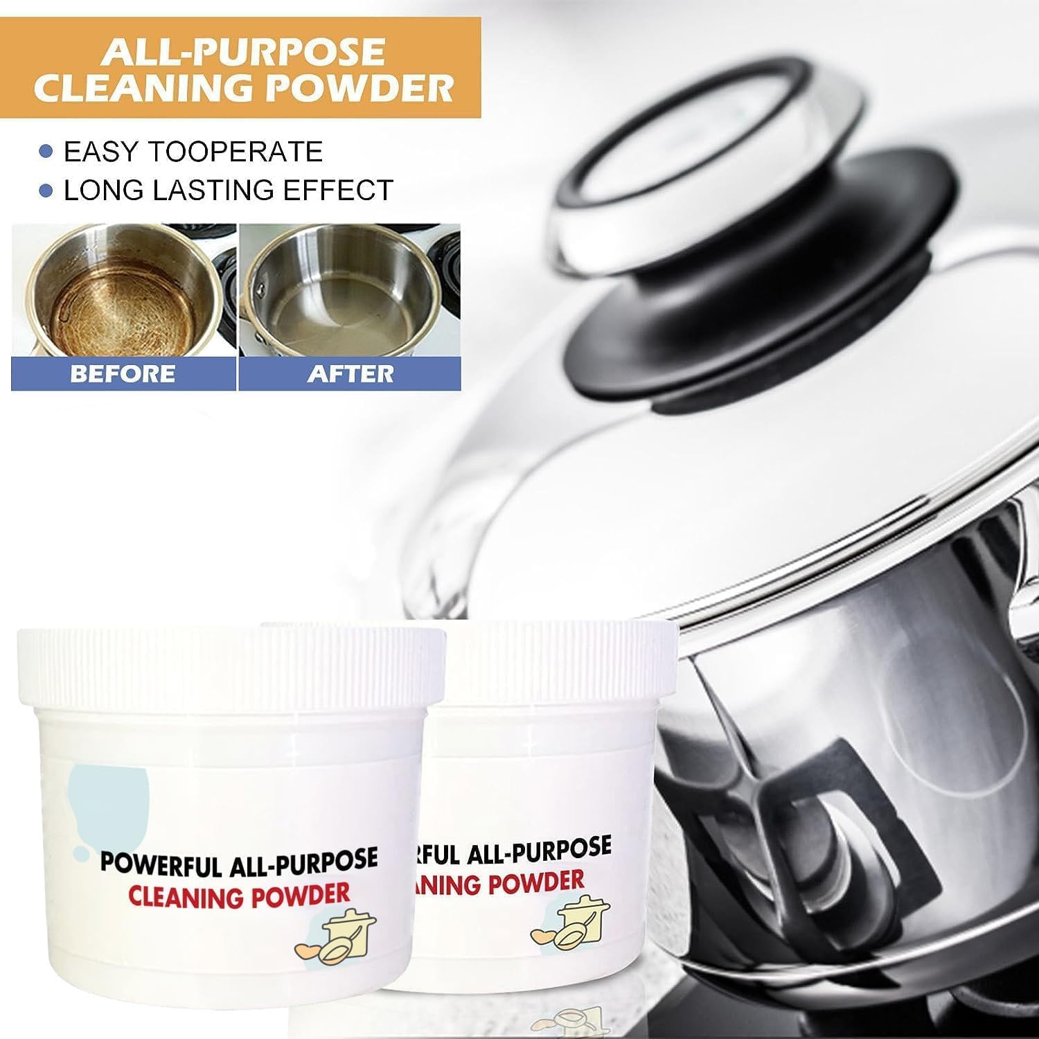 Potente limpiador de polvo multiusos de cocina, agente de limpieza fuerte multifuncional para el hogar, limpiador de espuma de cocina, limpiador de