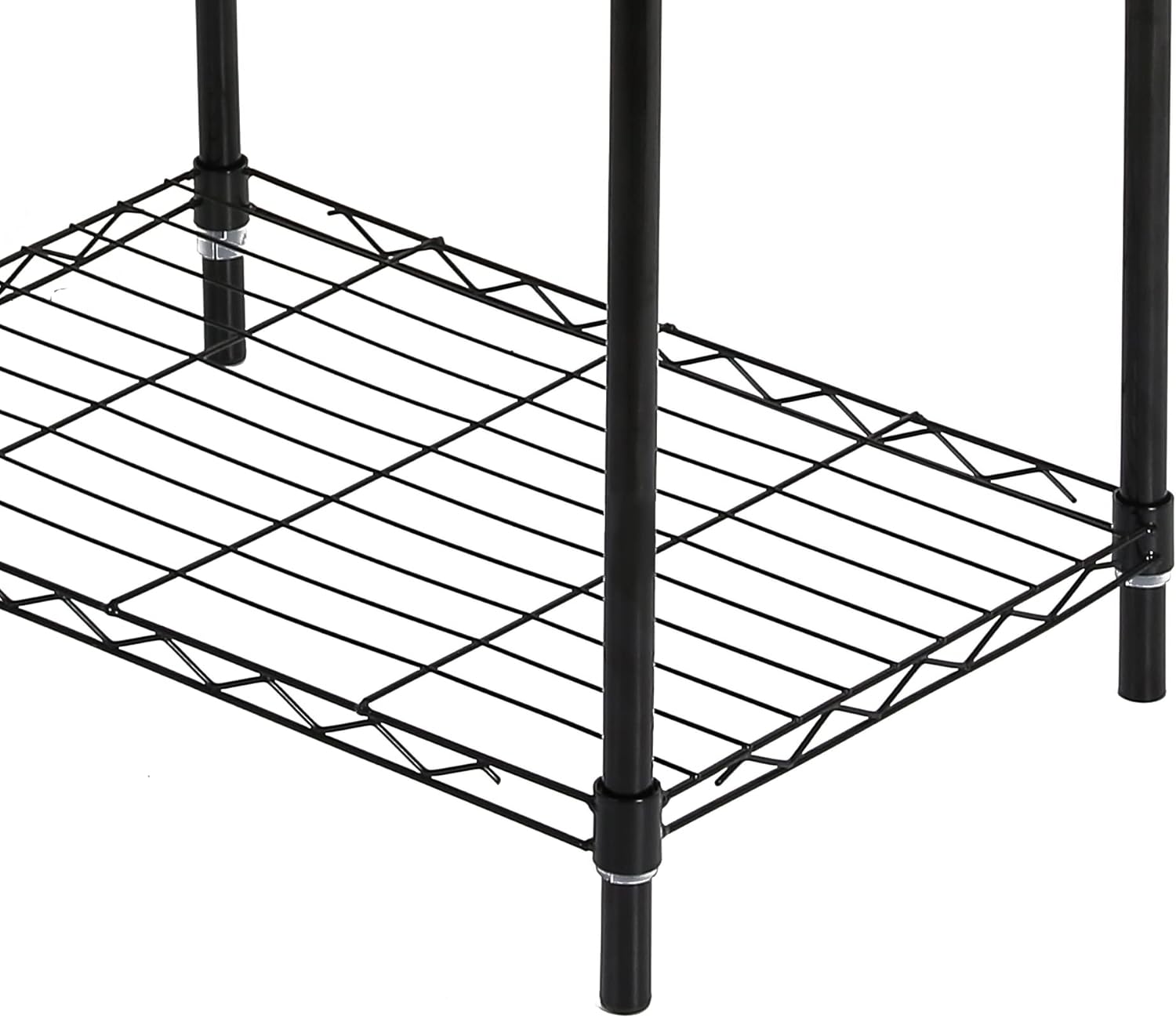GIA Home Series – Estantería de alambre de 5 niveles, estantes metálicos de almacenamiento para cocina y baño, juego de 2, color negro