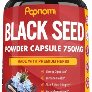 Cápsulas de polvo Pure Black Seed de 750 mg  Suplemento premium para inmunidad, digestivo, piel, cabello y equilibrio corporal  90 píldoras para Cápsulas de polvo Pure Black Seed de 750 mg  Suplemento premium para inmunidad, digestivo, piel, cabello y equilibrio corporal  90 píldoras para