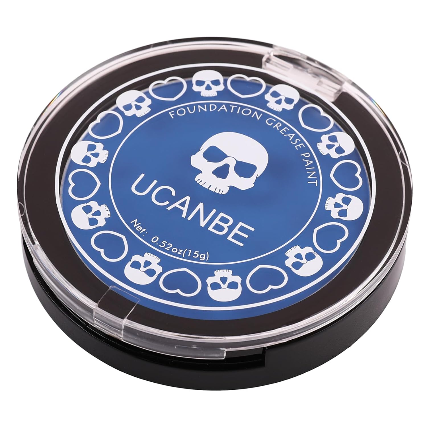UCANBE Base de maquillaje azul para la cara y el cuerpo, paleta profesional no tóxica de pintura de grasa para fiestas de niños y adultos, pinturas
