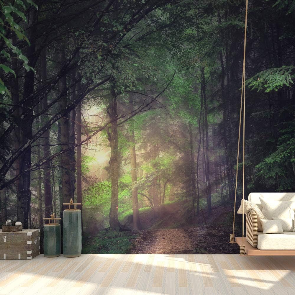 Papel tapiz Signford para pared, desprendible, diseño de bosque, para dormitorio y sala de estar