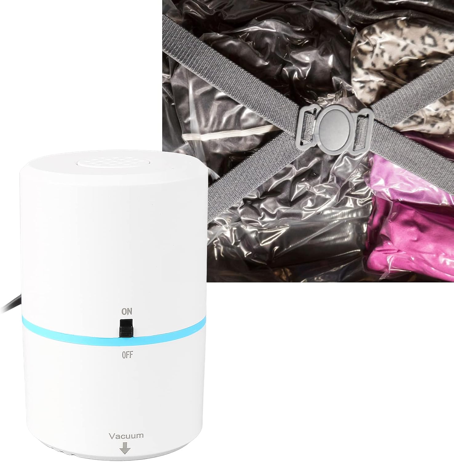 Mini sellador al vacío portátil que ensacan la bomba eléctrica del bolso de la compresión del vacío del Pa 110V-120V del Pa de la comida