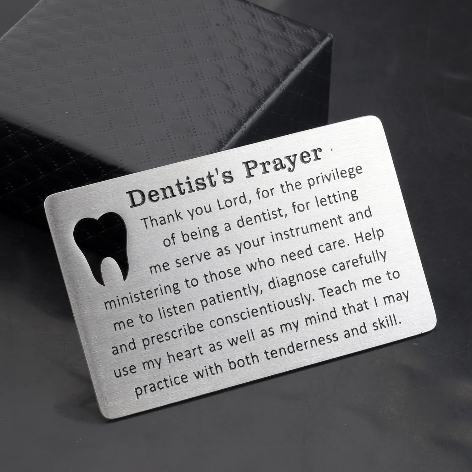 Gzrlyf Tarjeta de regalo para dentista, tarjeta de oración del dentista, regalos dentales para dentista, asistente dental, regalos de graduación,