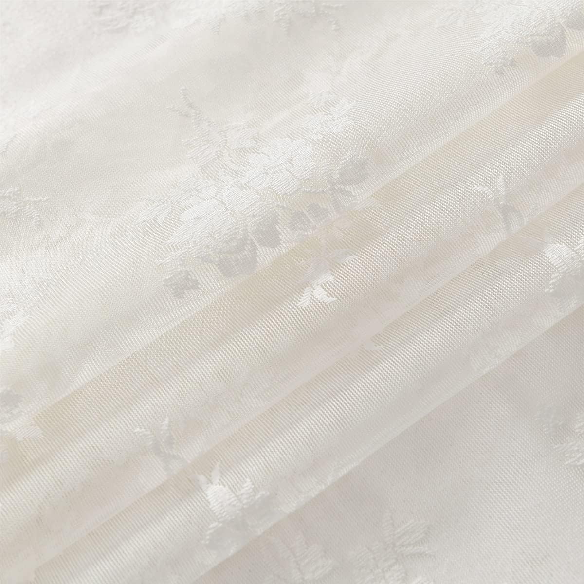Kotile Cortinas de encaje con ojales de 95 pulgadas de largo, cortinas rústicas de encaje floral, juego de 2 paneles para sala de estar, cortinas