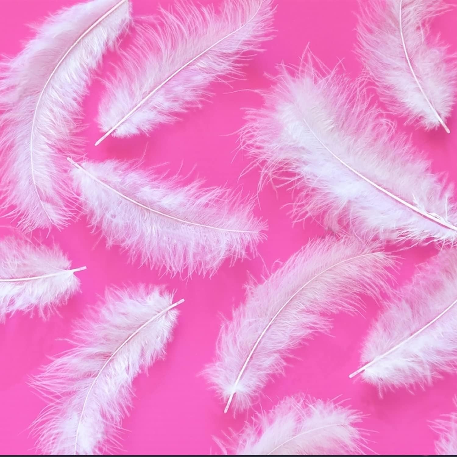 Plumas de marabú de pavo para manualidades, atrapasueños con flecos, plumas de colores (100 unidades, blanco)