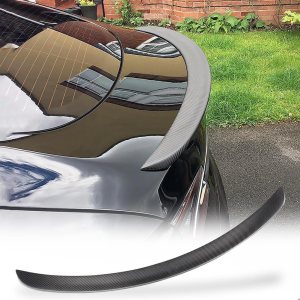 Alerón de maletero de fibra de carbono para Tesla Model S 2012-2023 P85 70D Base Sedan 4 puertas trasera alerón tapa de arranque de ala alta salida Alerón de maletero de fibra de carbono para Tesla Model S 2012-2023 P85 70D Base Sedan 4 puertas trasera alerón tapa de arranque de ala alta salida