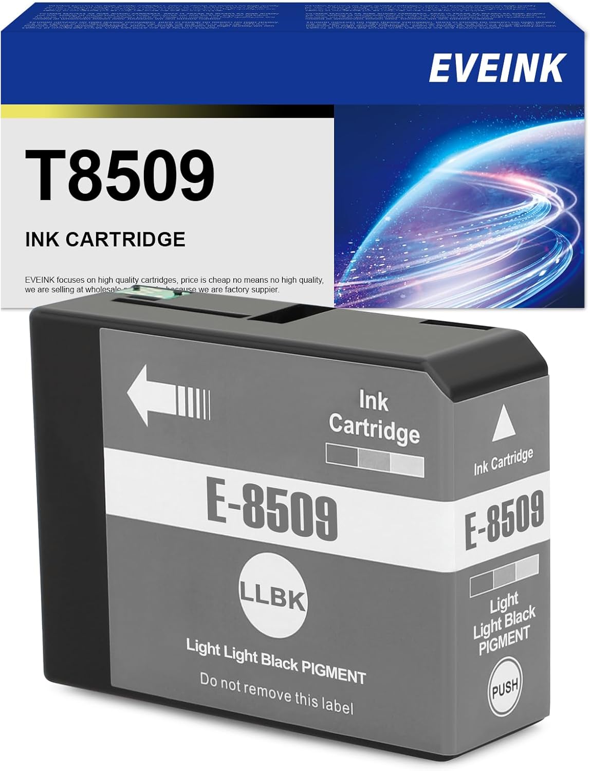 T850 Cartucho de tinta remanufacturado EPS0N T8509 Cartucho de tinta negro claro claro de repuesto para impresora Surecolor P800 (paquete de 1,