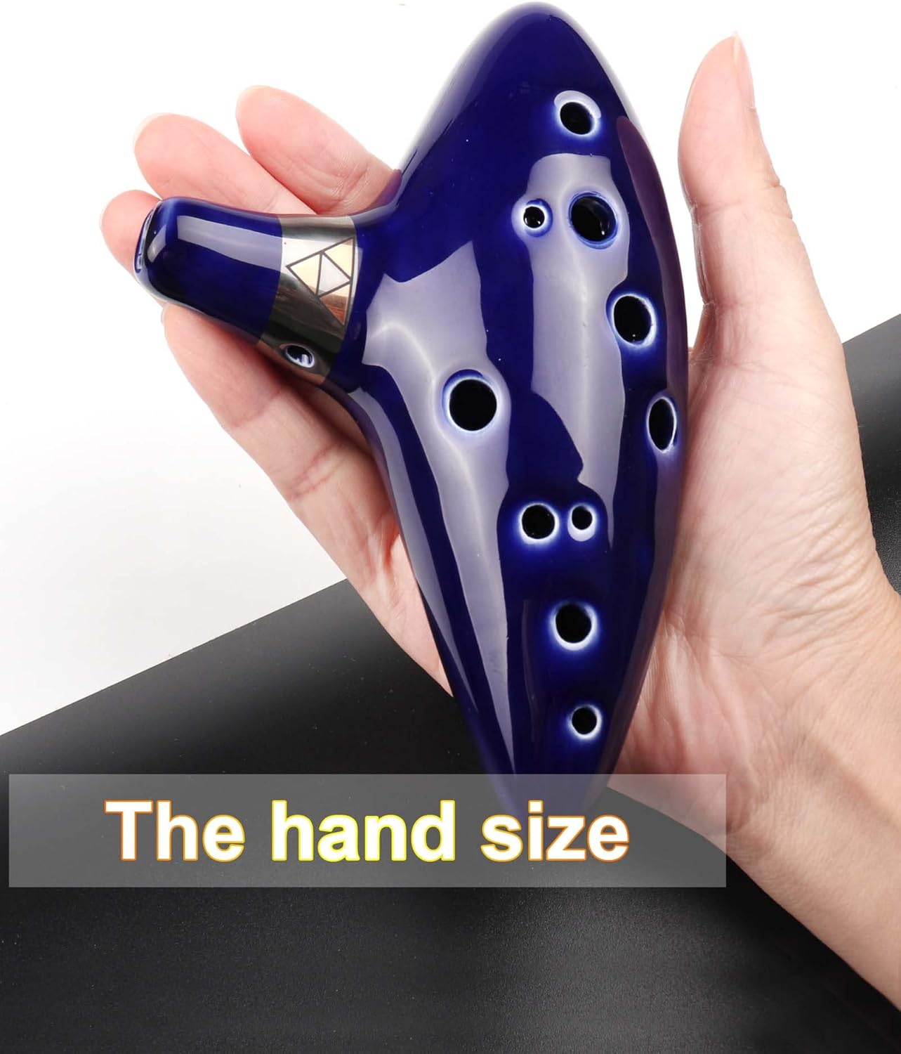 Mr.Power 12 hoyos Ocarina Alto C Flauta Occarina Taps Blue CeramicClay stl Orcarina Inspirado en el Tiempo con Bolsa y Libro de Canciones, Regalo