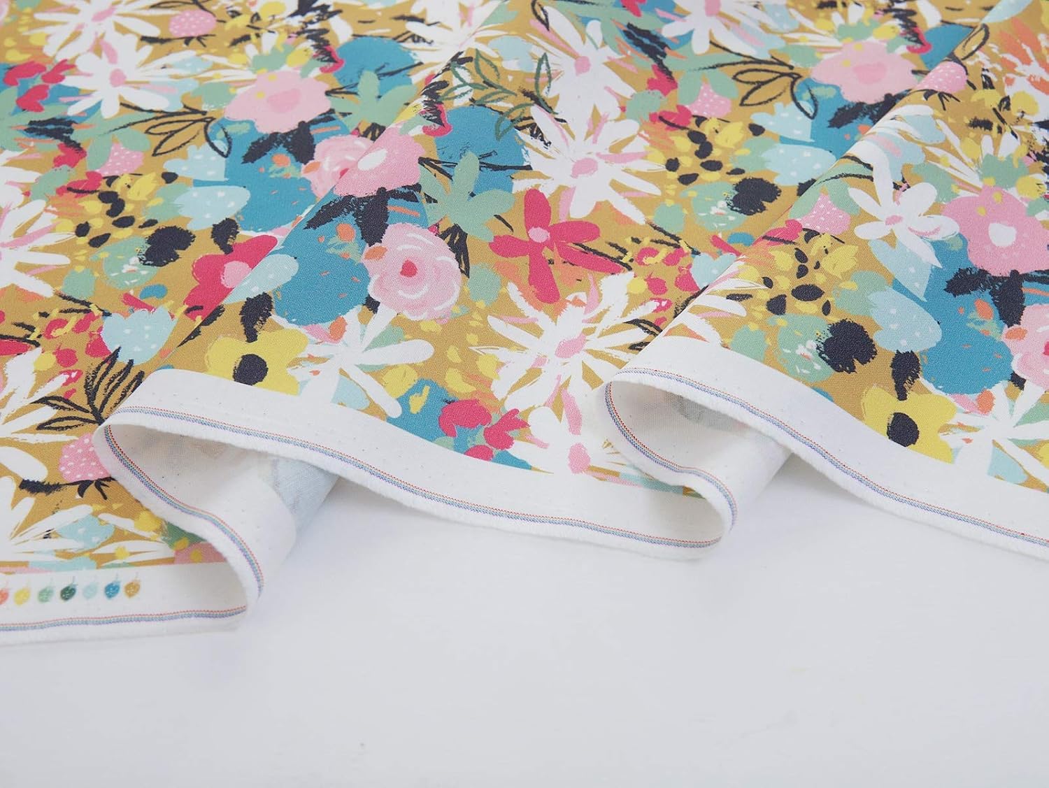 COTTONVILL Colección Bloom 20COUNT – Tela de acolchado con estampado de algodón (1 yarda, 03-Bloom Main-3)