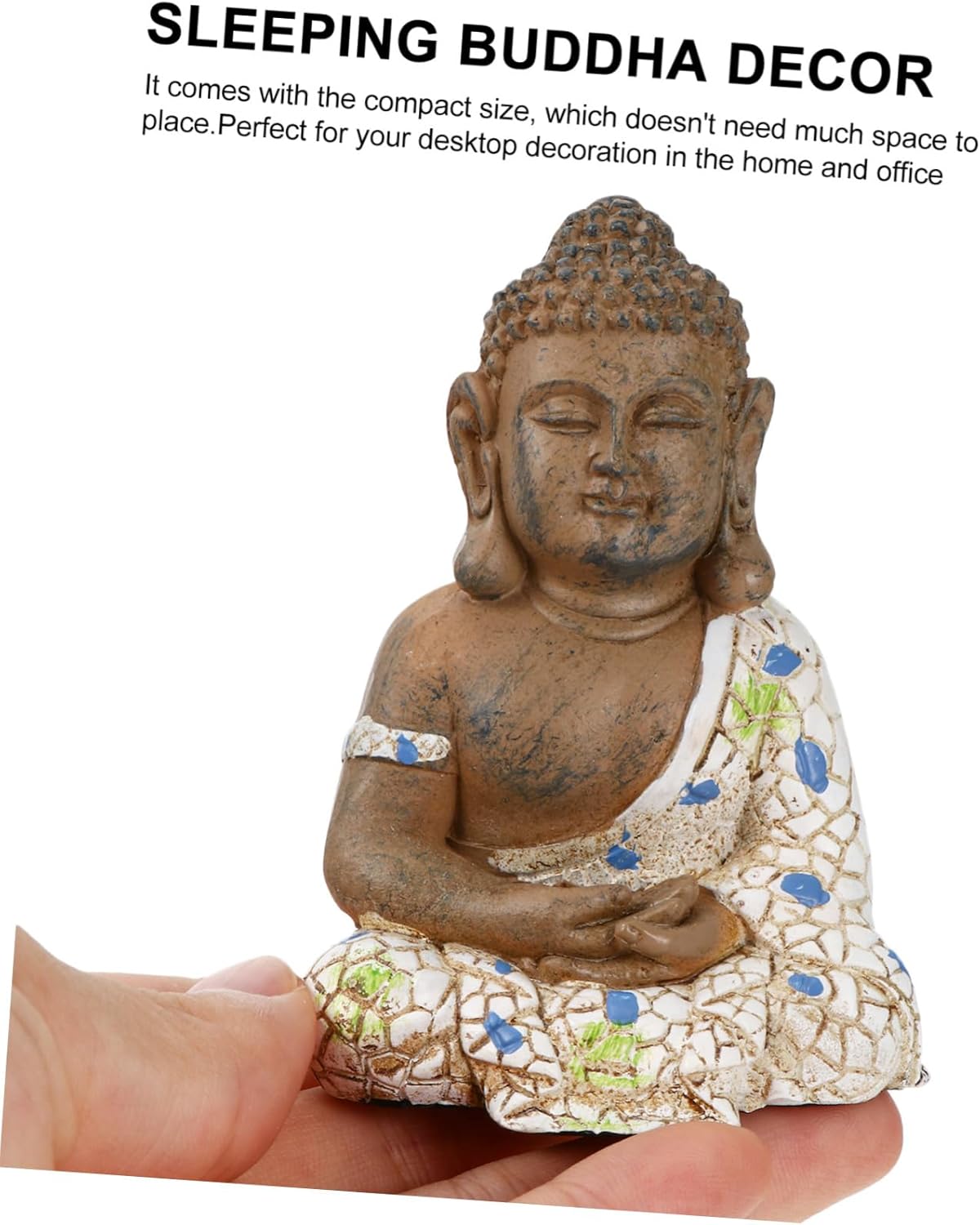 Garneck 2 pcs Buddha Statue Ornament Desktop feng Shui Statue Resting Buddha Sculpture decoraciones para salas de casa House Decorations for Home