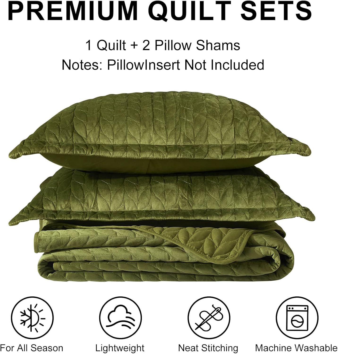 Ivellow Edredón de terciopelo tamaño King, colcha ligera verde, colcha reversible suave para todas las estaciones, edredón de terciopelo de lujo de