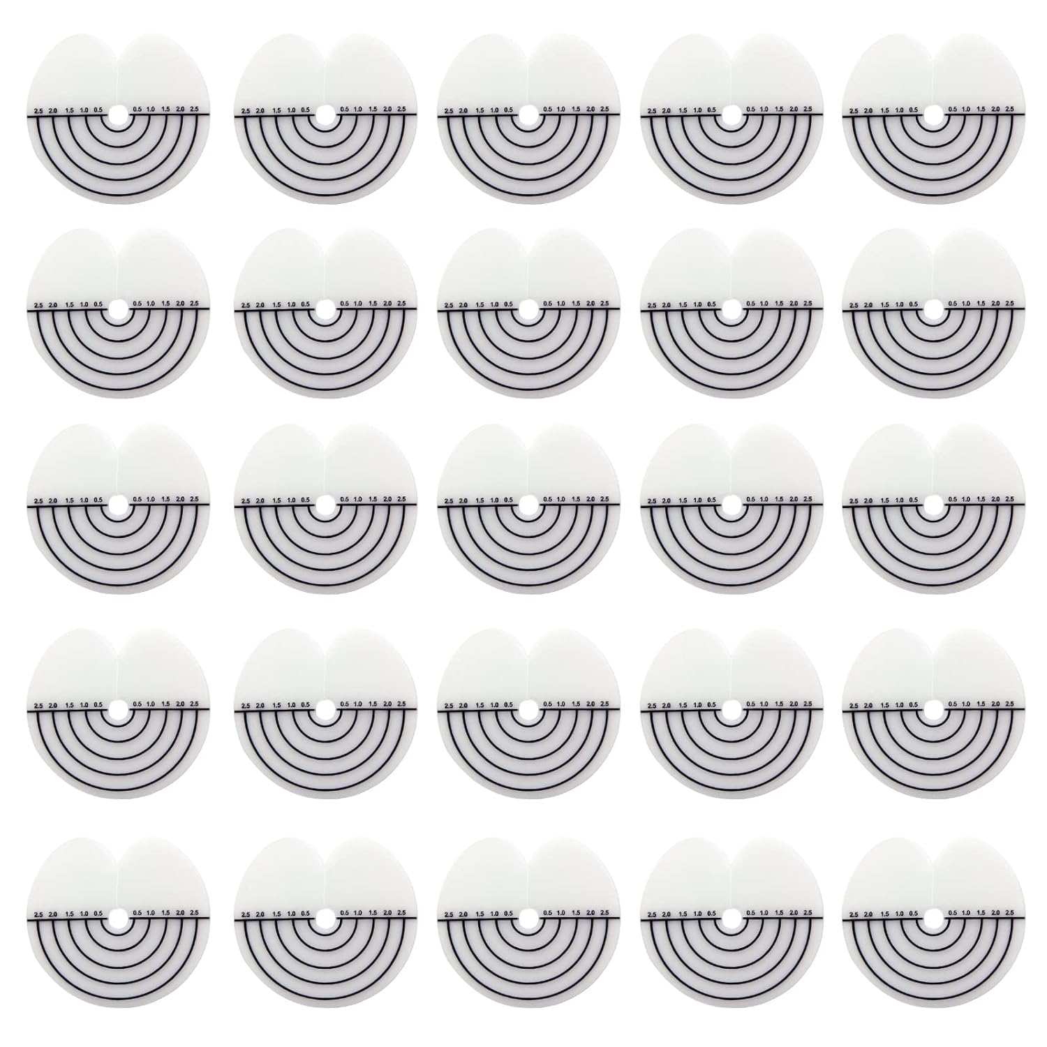 25 piezas de plantilla espaciadora redonda de un solo agujero, protectores de protección contra el calor para extensiones de cabello, protectores de