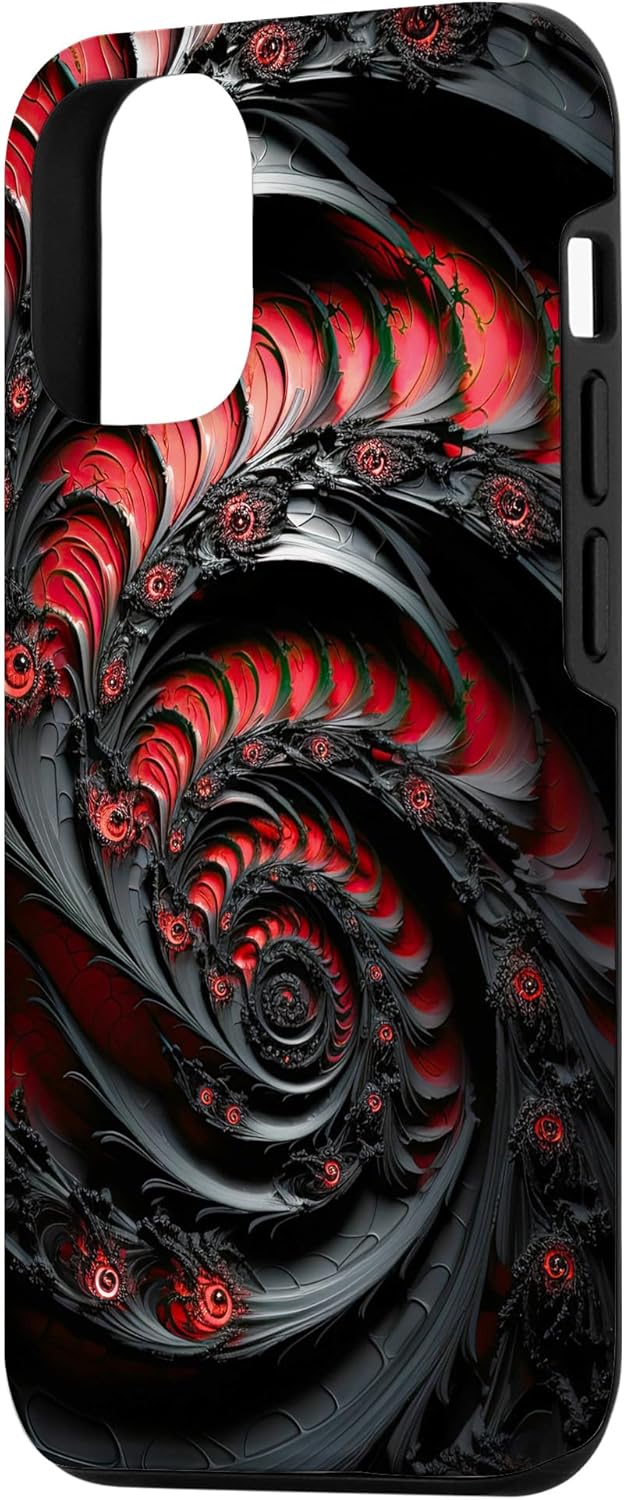 Funda mecánica biomecánica para iPhone 14 Pro Alien Style Pattern