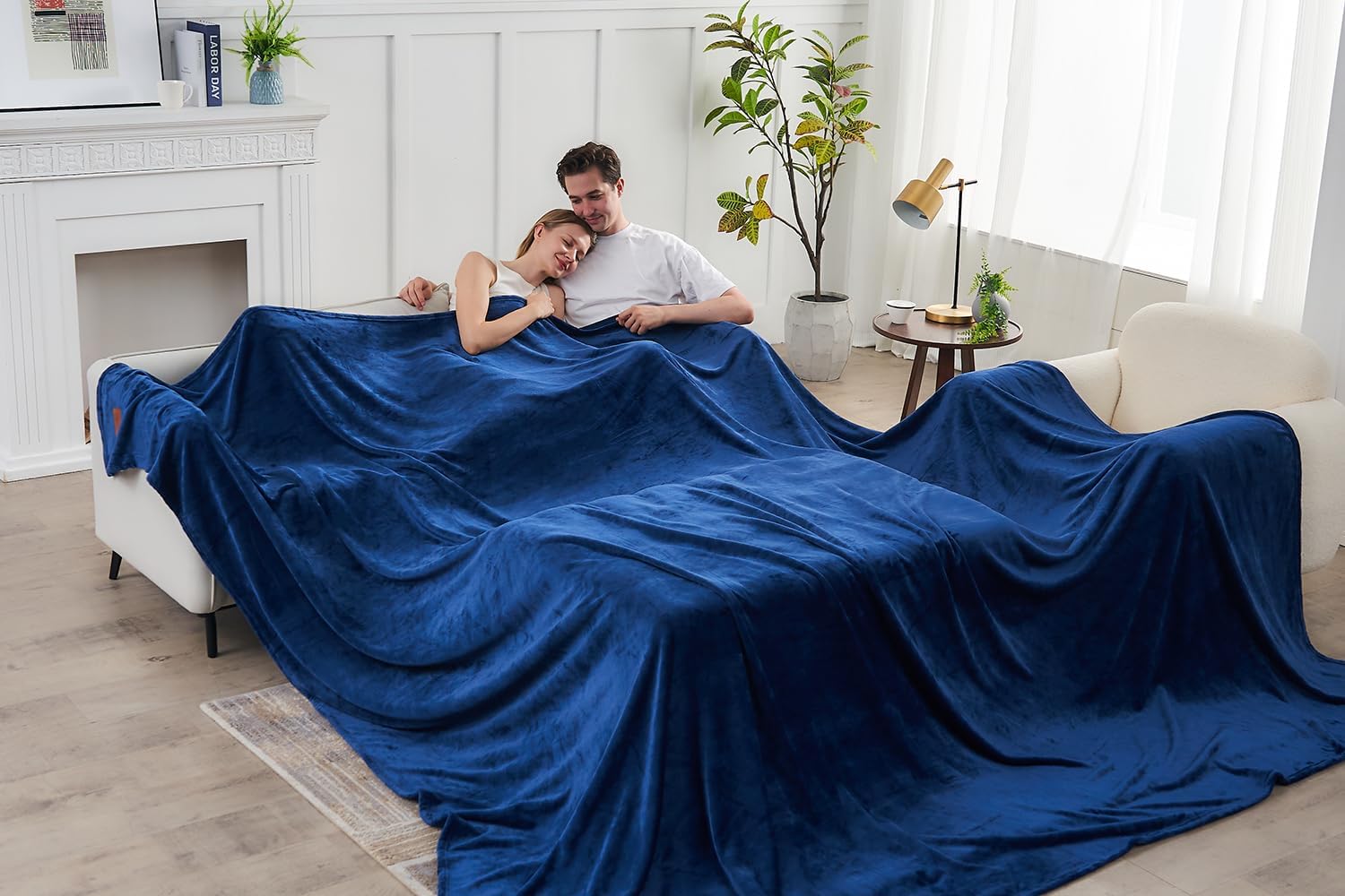 Manta de forro polar extragrande King de 120 x 120 pulgadas, una manta gigante sin costuras para familias, parejas y amigos, manta suave extra