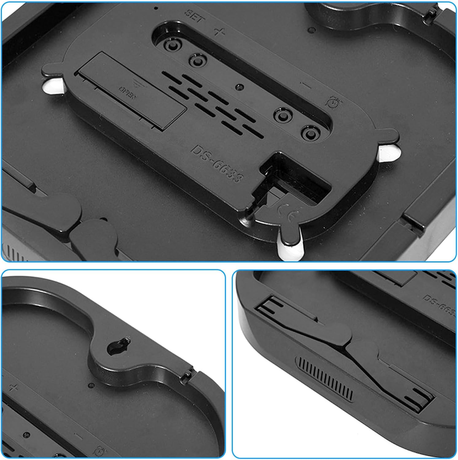 Reloj de pared digital con control remoto, reloj de pared de brillo ajustable con números gigantes, reloj despertador, temporizador, temperatura y
