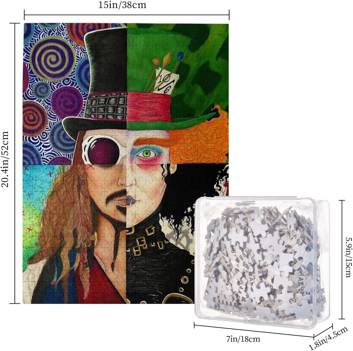 Rompecabezas de madera de 500 piezas, Johnny Depp, juego de juguetes para adultos y niños