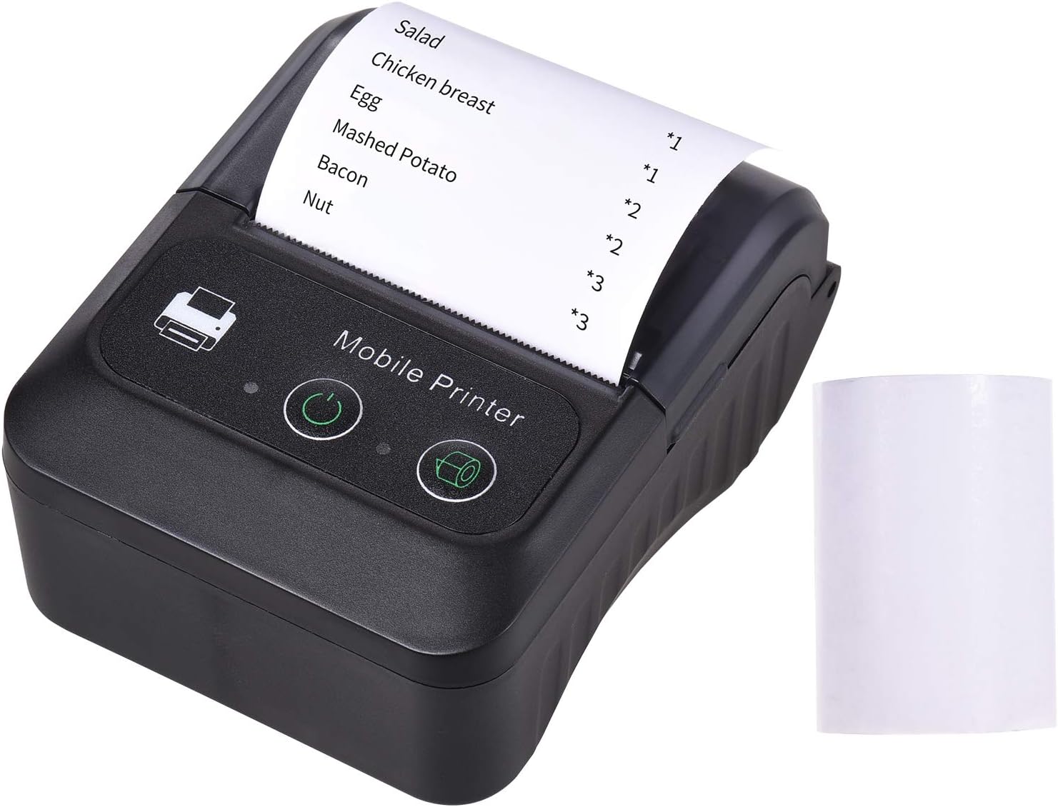 Impresora térmica de recibos portátil BT 2.283 in 2 pulgadas Mini USB Bill POS Impresora móvil Soporte ESCPOS Comando de impresión compatible con