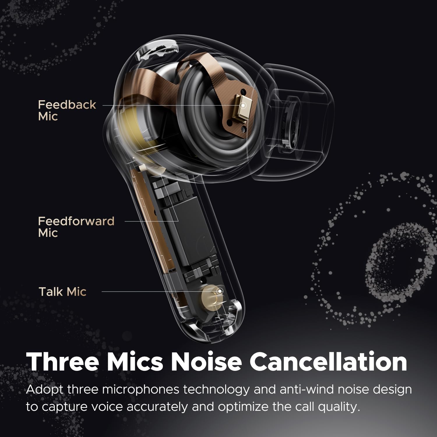 SoundPEATS Capsule3 Pro  Auriculares inalámbricos con alta resolución y LDAC, auriculares híbridos Bluetooth 5.3 con cancelación activa de ruido de