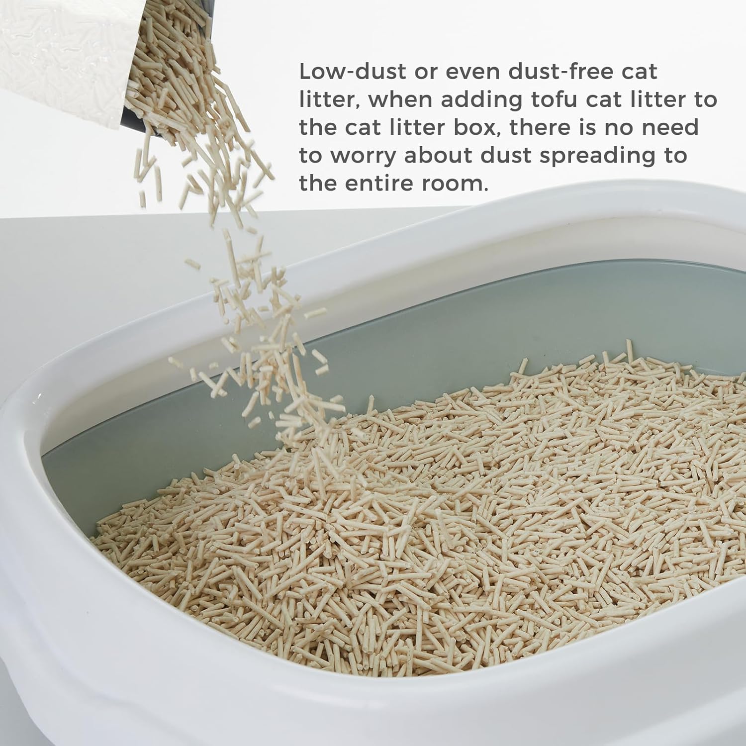 Bluerise Arena para gatos de tofu de 6 libras x 4 pulgadas, sin polvo, para gatos, absorbe rápidamente los olores de los gatos, el inodoro para