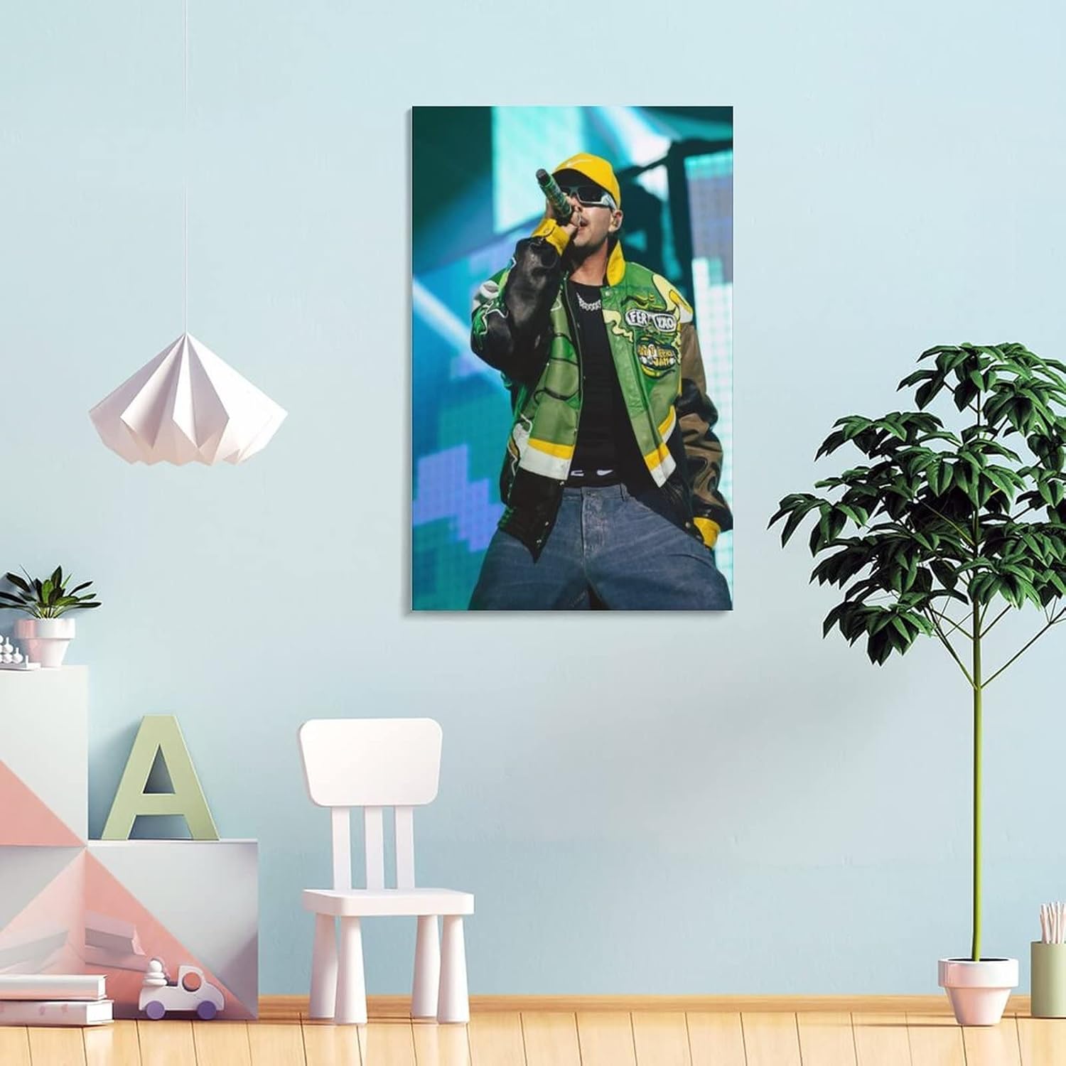 DAXXIN Feid – Póster de lienzo decorativo para pared, sala de estar, dormitorio, decoración, marco de regalo, 12 x 18 pulgadas (11.8 x 17.7 in)