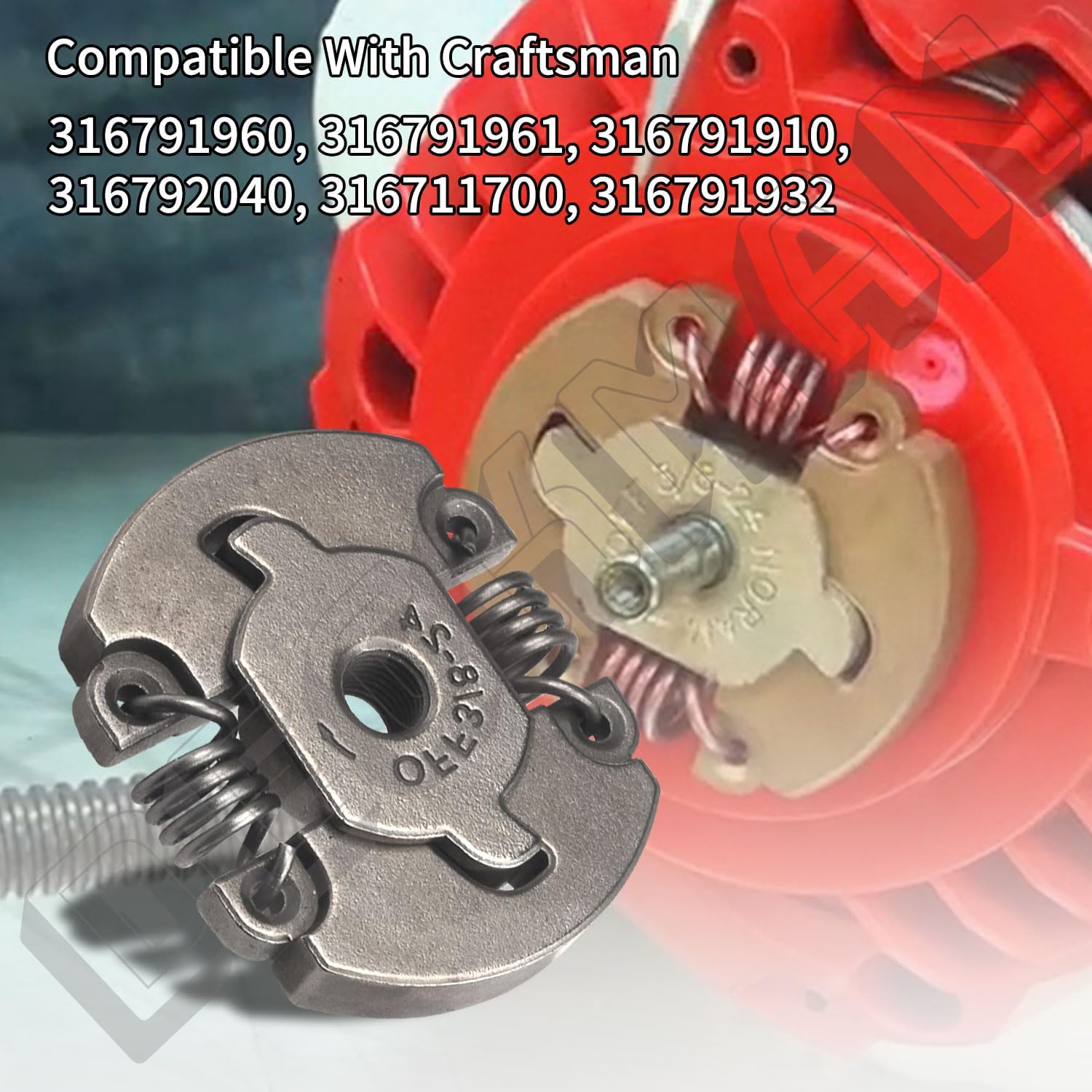 DECKMAN 753-06281 75306281 Conjunto de embrague compatible con recortadora de cuerda MtdCraftsmanCUB-CadetTroybilt 316791960, 316791961, 316791910,