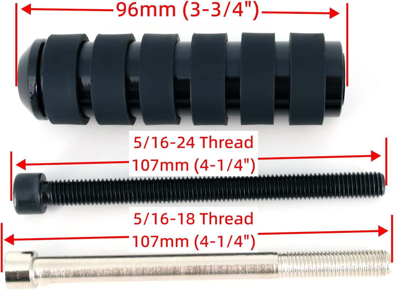 IronHorse – Un par de clavijas de cambio de pie extendidas para motocicleta de 3.8 pulgadas para Harley Softail Sportster Dyna Fat Bob Touring Road