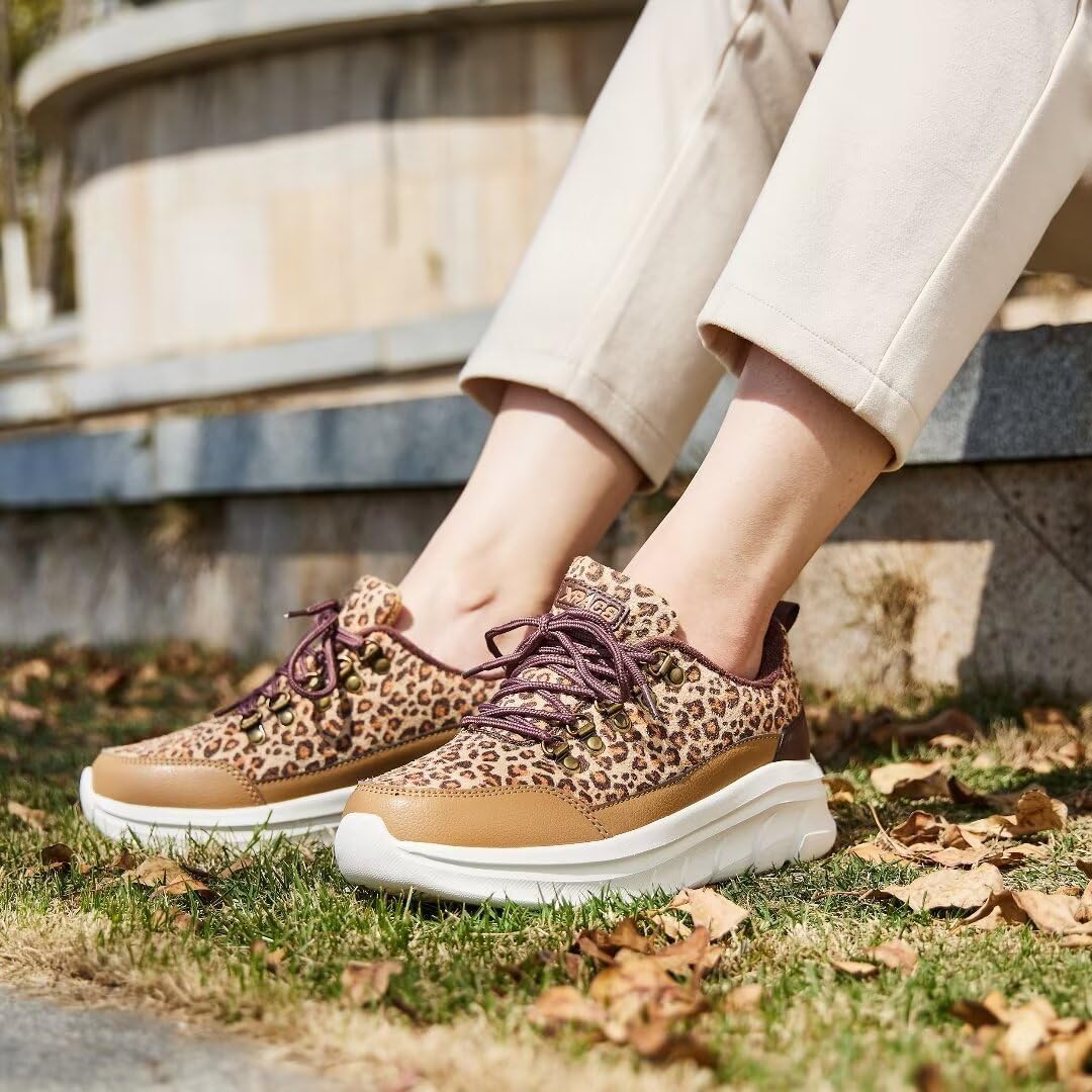XPACS Tenis ortopédicos para caminar para mujer, cómodos tenis de moda para fascitis plantar, soporte de arco, zapatos casuales para aliviar el