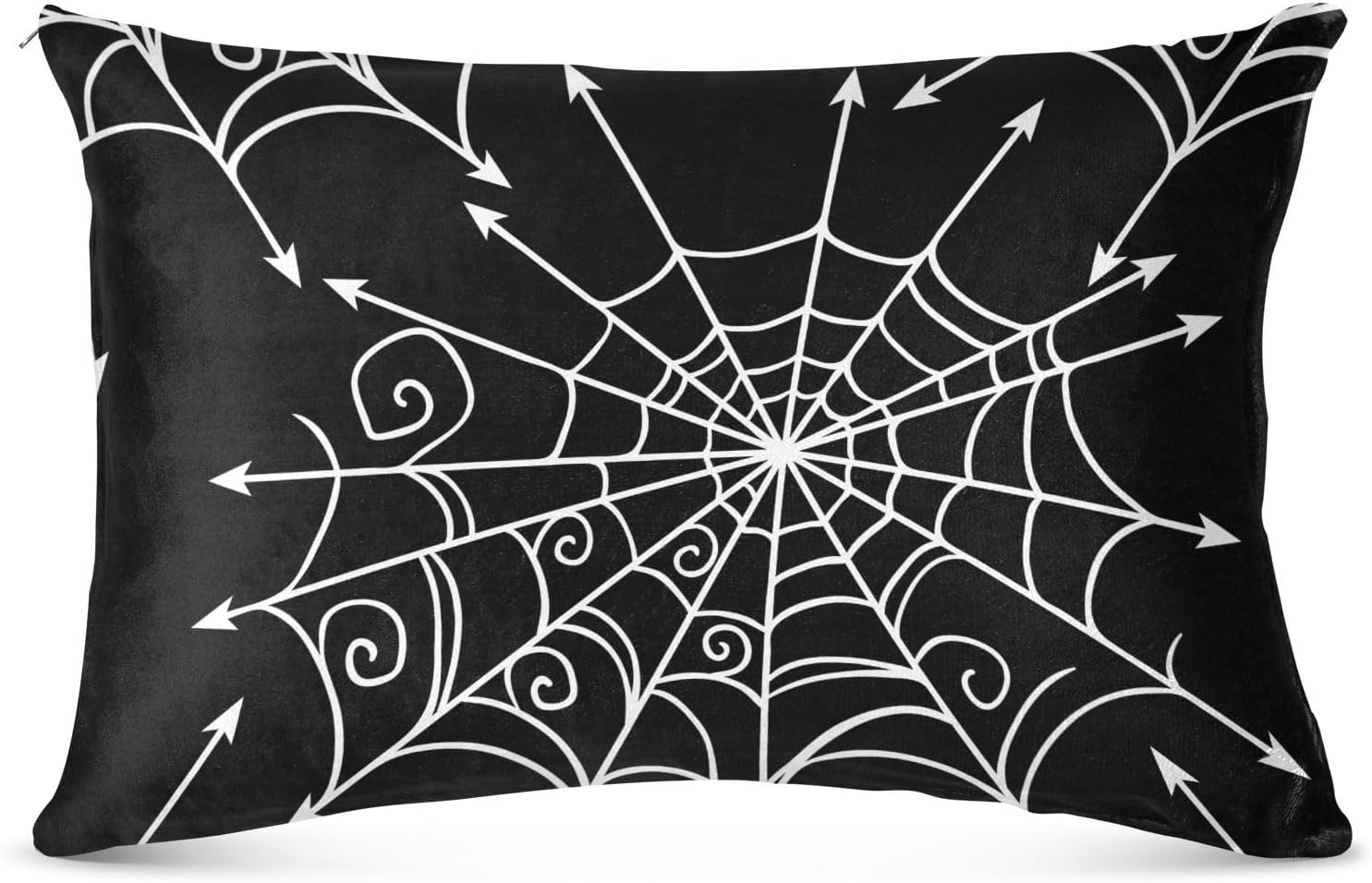 Emelivor Spiderweb – Fundas de almohada de Halloween de terciopelo, fundas de cojín suaves, fundas de almohada cómodas, almohadas decorativas para